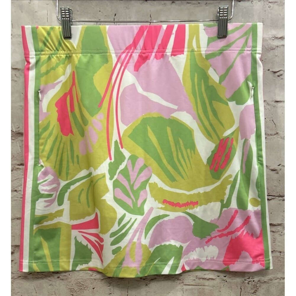 Gretchen Scott Skippy Skort Bright Colors Stretch Pull On Tennis Golf Size Large